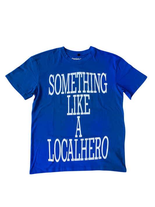 LOCAL HERO TEE BLUE&WHITE